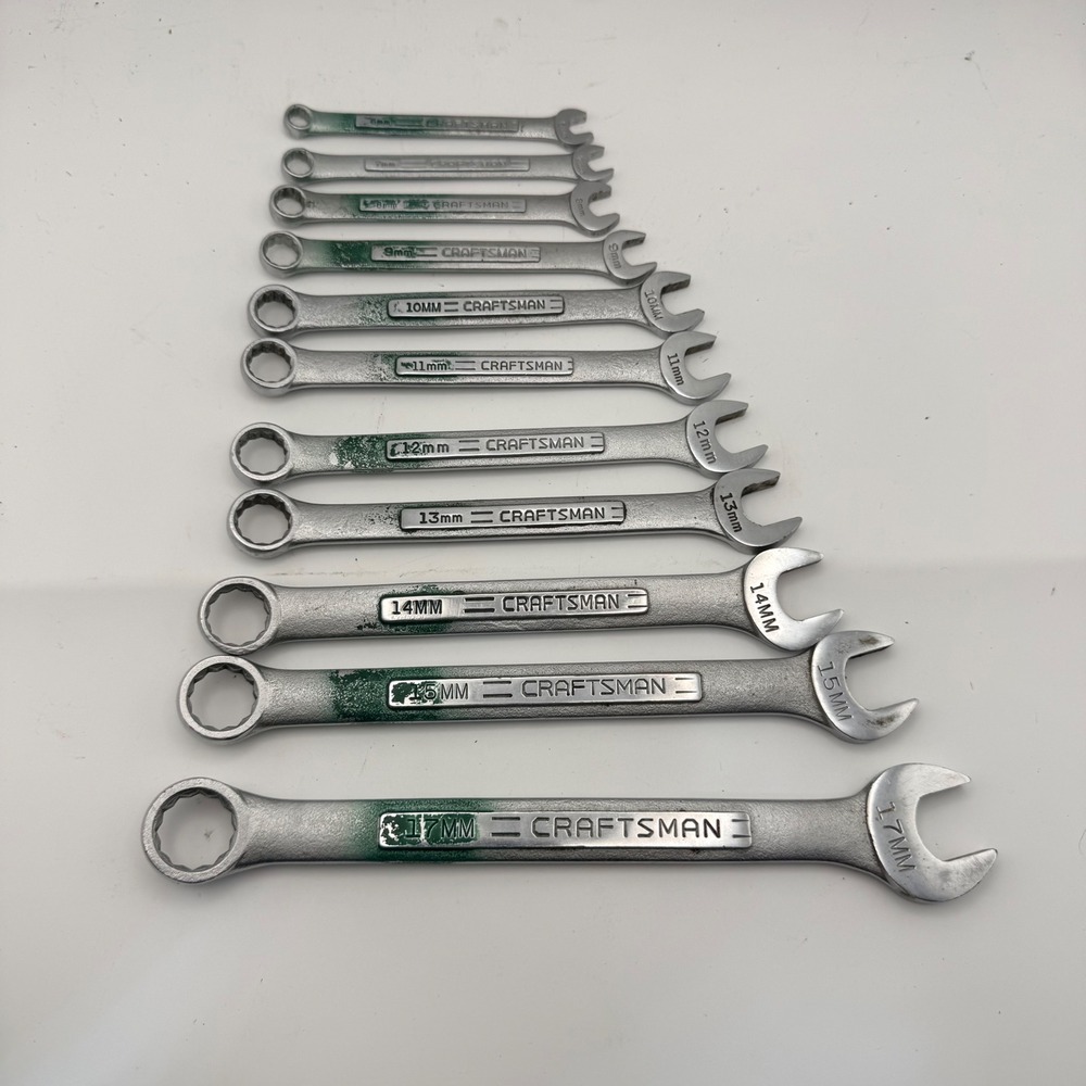 Craftsman Metric Combination Wrench Set 6mm-17mm Forged USA 11 Piece Missing16mm